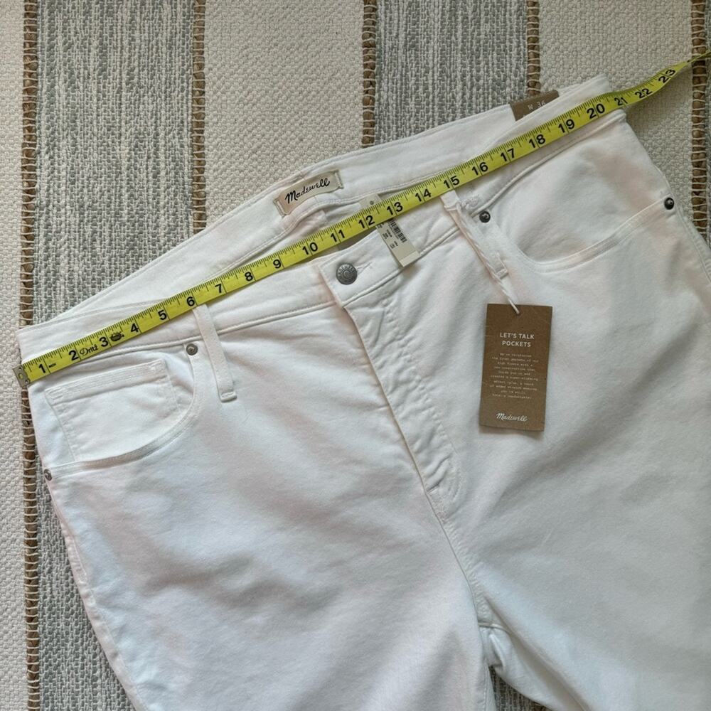 Madewell Petite 9" Mid-Rise Skinny Jeans in Pure White Women’s Size 36 P - Picture 6 of 13